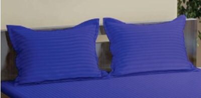 Cotton 1cm satin pillow cover set purple