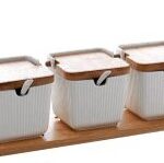 Amoura square condiments set