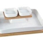Arlet 2 tier rectangle chip & dip server