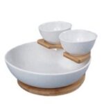Arlet 2 tier round chip & dip server
