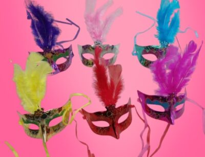 Party Masquerade Mask with Feather (Yash:109)