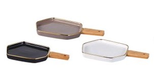 Lara hexa dish with wooden handle