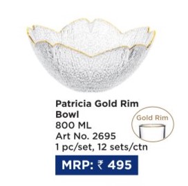 Patricia Gold Rim bowl