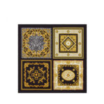 Laura square serving set 7 pcs tempered