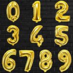 Gold Foil Number Balloon (Yash-743)