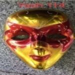 Golden Colour Face Mask Decorative Mask(Yash:114)