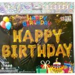 Happy Birthday Letter Gold Foil Banner (Yash-744)