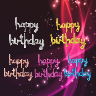 Happy Birthday Running Letter Foil banner (Yash-746)