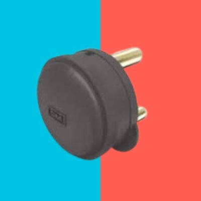 3 Pin Round Top (Black)