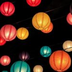 Hanging Party Decoration Multicolor Cloth Lantern 10 Inch (Yash-1036)
