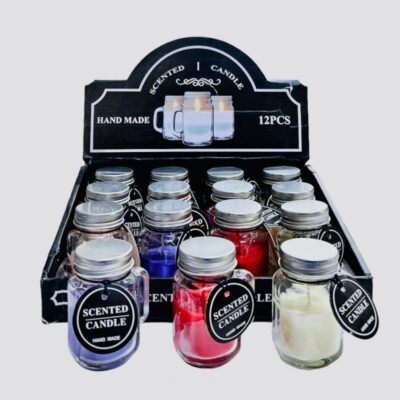 Scented Candle in Mini Handle Jar with Lid (Yash-949)