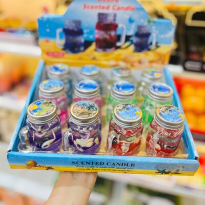 Scented Gel Candle in Mini Handle Jar with Lid (Yash-942)