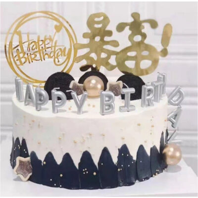 Happy Birthday Letter Candle Set -Colorful Wax Letters on Sticks Cake Topper(Yash-4012)