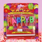 Happy Birthday Letter Candles -Multicolor Wax Letters on Sticks (Yash-122-18)