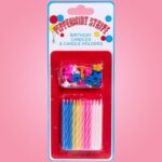 Colorful Spiral Birthday Candles with Holders Lite (Yash 349)