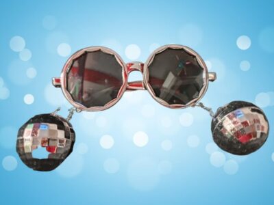 Retro Party Glasses – Disco Ball Side Style (DC-040)