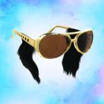 Golden Elvis Style Party Glasses – Rock & Roll Vibe (DC-067)