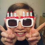 Birthday Candle Party Glasses – White Frame with Red Accents (CD)