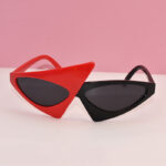 Dual Tone Cat-Eye Party Shades – Red & Black Funky Style (DC-066)