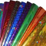 Premium 45‑Pack Holographic Metallic Wrapping Sheets – Multicolor (Yash-2222)