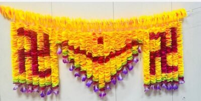 Artificial Flower Toran Garland for Door Wall Hanging (SWASTIC)