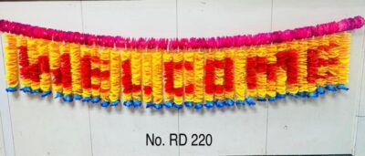 Artificial Flower Toran Garland for Door Wall Hanging (WELCOME)
