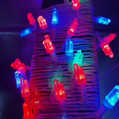 12 MM Tower Shaped Multicolor Serial String LED Lights (6 Colors)