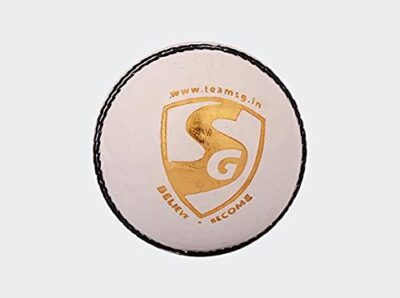 SG Leather Club White Cricket Ball, Club Standard 7X7X7 CM