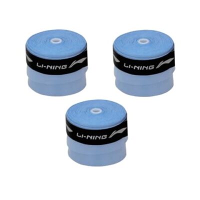 Li-Ning Badminton Racquet Over Grip, (Pack of 3),Light Blue