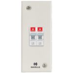 Havells Utility DB MCB ENCL DP Metal Enclosure Sheet Steel 2 Pole Distribution Board Cutout (Grey)