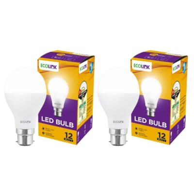 EcoLink 12 Watts Led Bulb |12-Watt Led Bulb For Room & Home | Bulb Base : B22, Colour : Cool Day Light, Pack Of 2