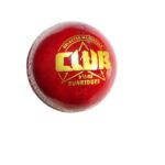 SS Club Cricket Ball Red Alum Tanned