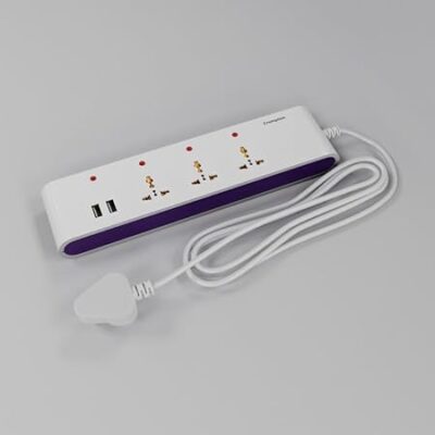 Crompton Powerbox Alpha SU Linear Extension Board | 3 Universal Plug Sockets | 2 USB Ports