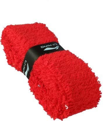 Li-Ning GC001 Cotton Badminton Racket Grip Double Layer, Red