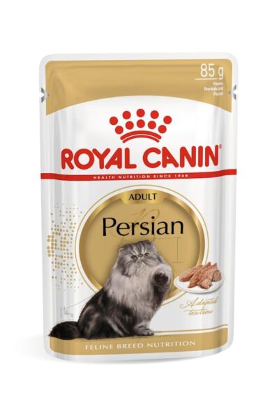 Royal Canin Persian Kitten Food, 85 Grams, Pack of 12 Sachet, Wet Food, Supports Healthy Growth & Long Hair, Digestive Health, and Urinary Health