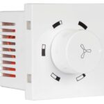 Havells Crabtree Athena 5 Step Fan Regulator - 2 Module (White, Pack of 1)