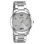 Sonata RPM Quartz Analog with Day and Date Silver Dial Stainless Steel Strap Watch for Men-NS7924SM11
