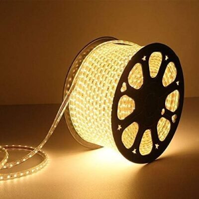 EcoLink 50 Meter Warm White LED Rope Light | For False Ceiling, Balcony, Diwali & Christmas | 120 LED/Meter Flexible Rope Light
