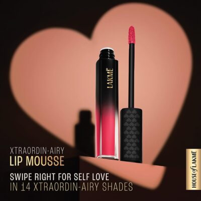 LAKMÉ Xtraordin-Airy Lip Mousse, Velvet Matte Finish, with air-light texture, for nourished & moisturised lips, Liquid Lipstick, Perfect Match Pink