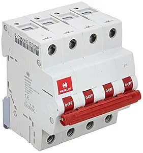 Havells DHMGIFPX063 PVC Plastic 63A FP Switch Disconnector Euro 2 (White)