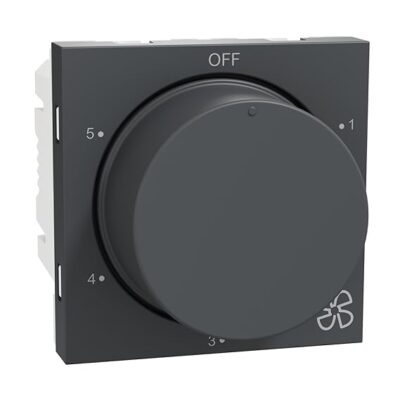 Schneider Electric 5-Step Fan Regulator (2M), Miluz ZeTa - MZFR5STP2M_AN Anthracite