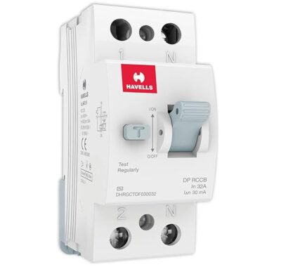 Havells DHRGCTDF030040 RCCB 'AC' Type DP PVC Plastic Base Model (White)
