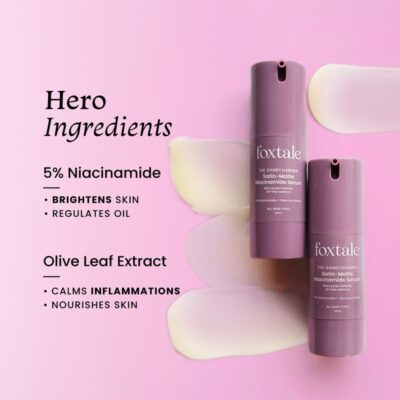 Foxtale 5% Niacinamide Face Serum | Fades Blemishes & Acne Marks | Reduce Dark Spots | Controls Oil and Brightens Skin | Lightweight & Non-sticky | All Skin Types | Men & Women - 30ml