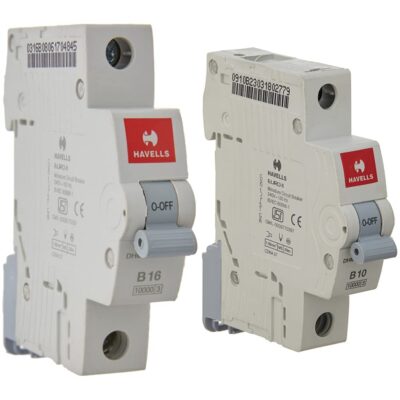 Havells DHMGBSPF016 PVC Plastic 16A MCB SP B Curve (White)