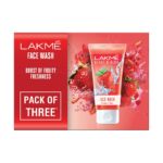 LAKMÉ Blush and Glow Strawberry Combo Face Wash With Fruit Extracts, 100 g (Pack of 3)