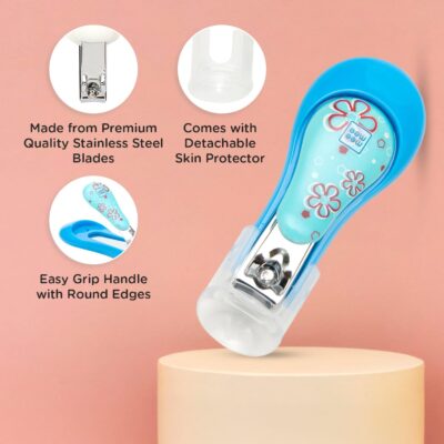 Click to see full view Mee Mee Protective Baby Nail Clipper Cutter with Skin Guard (Blue)(Pack of 1)