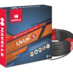 Havells LifeLine+ S3 | 6 sq.mm Copper Wire (180m-Black)| Class 2 Conductor (100% Copper), Heat Resistant & Flame Retardant - Ideal for Domestic & Industrial Use (WHFFDNKL16X07)