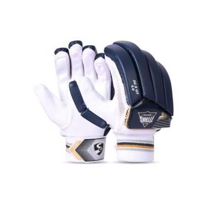 SG X GT 4.0 Cricket Batting Gloves, Right Hand, White and Navy Blue, Premium Protection (Youth)