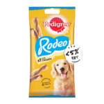 Pedigree Rodeo Duos Treat for Adult Dog, Chicken Flavour, 7 Treats, Stick - 123g