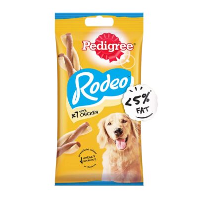 Pedigree Rodeo Duos Treat for Adult Dog, Chicken Flavour, 7 Treats, Stick - 123g